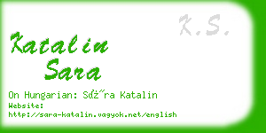 katalin sara business card